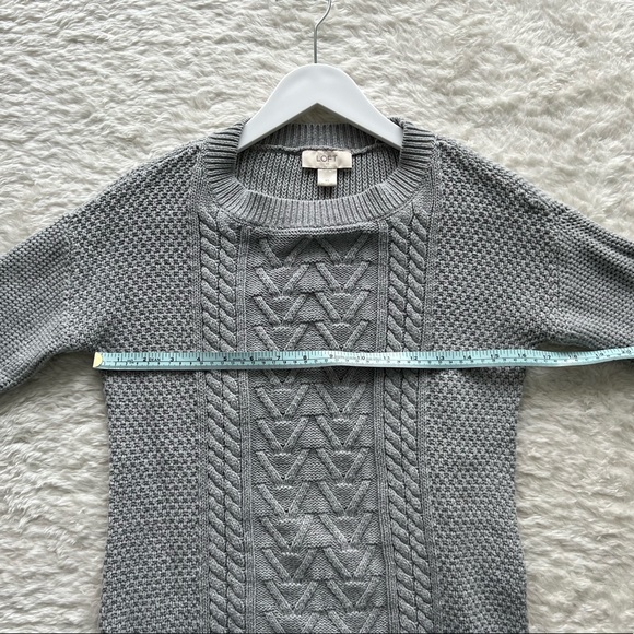 LOFT Knit Sweater Grey Size XS - Picture 3 of 6